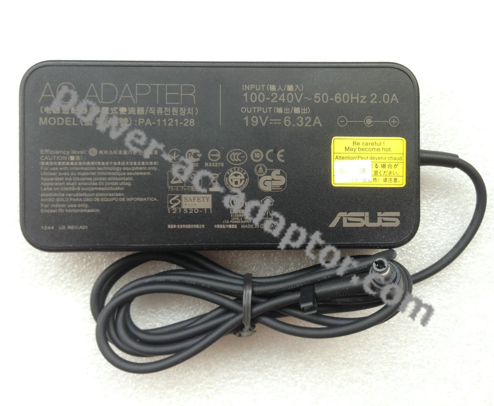 Genuine 120W Slim ASUS N76VM PA-1121-28 AC Adapter Cord/Charger - Click Image to Close